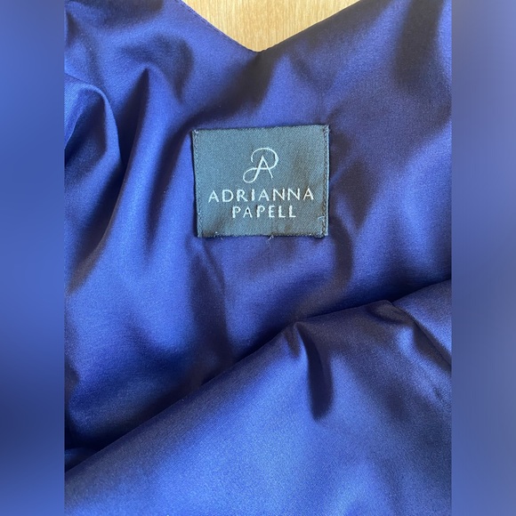 Adrianna Papell Navy Blue Day Dress. Sleeveless. Quality made and well lined. - Picture 4 of 8